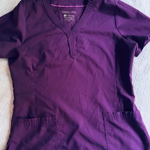 Purple label, Healing Hands Yoga Scrubs